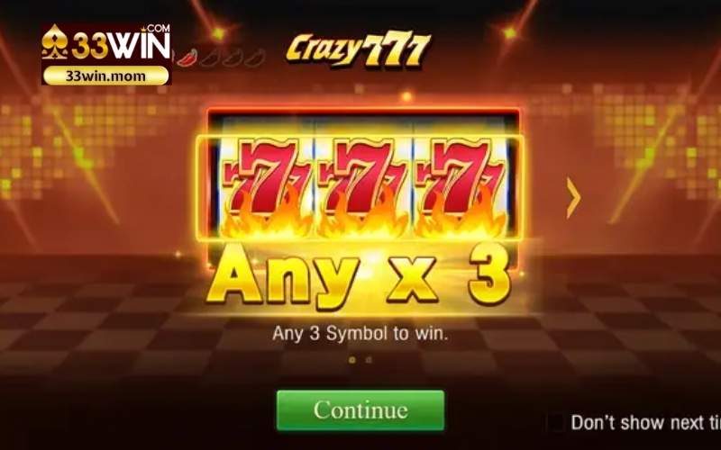 Crazy 777_ Nơi bùng nổ cảm xúc, săn hũ khủng tại 33Win!